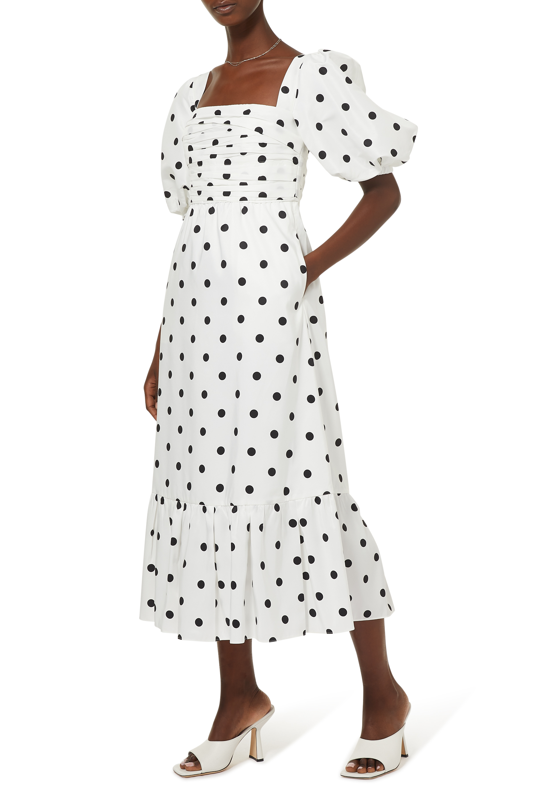 Buy Polka Dot Taffeta Midi Dress for KWD 75.000 | BloomingDales KW